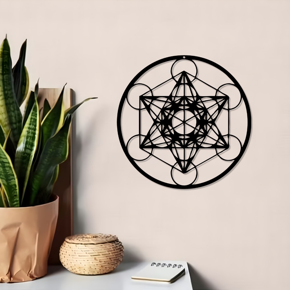 Home Decor - CIFBUY 鉄製ウォールアート ダビデの星 金属彫刻 防錆性 吊り下げ飾り板