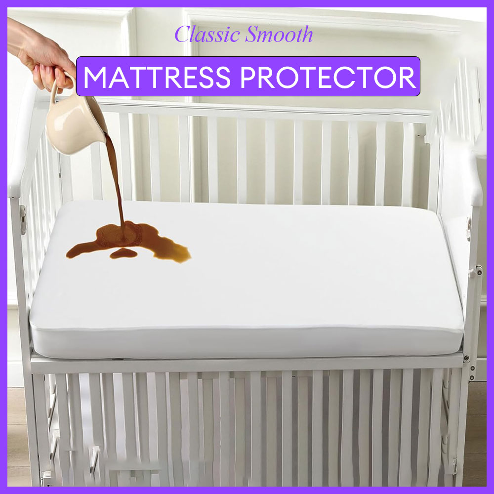 Waterproof Mattress Protector Breathable - ベビーベッド用マットレスプロテクター 1枚 防水・防ダニ・洗濯可能なベッドカバー