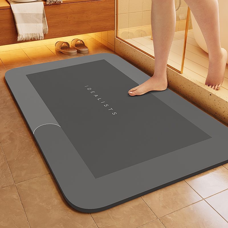 滑り止め加工、速乾性、吸水性に優れたバスマット。浴室の入り口 - Quick Dry Diatomite Bath Mat のレビューと価格