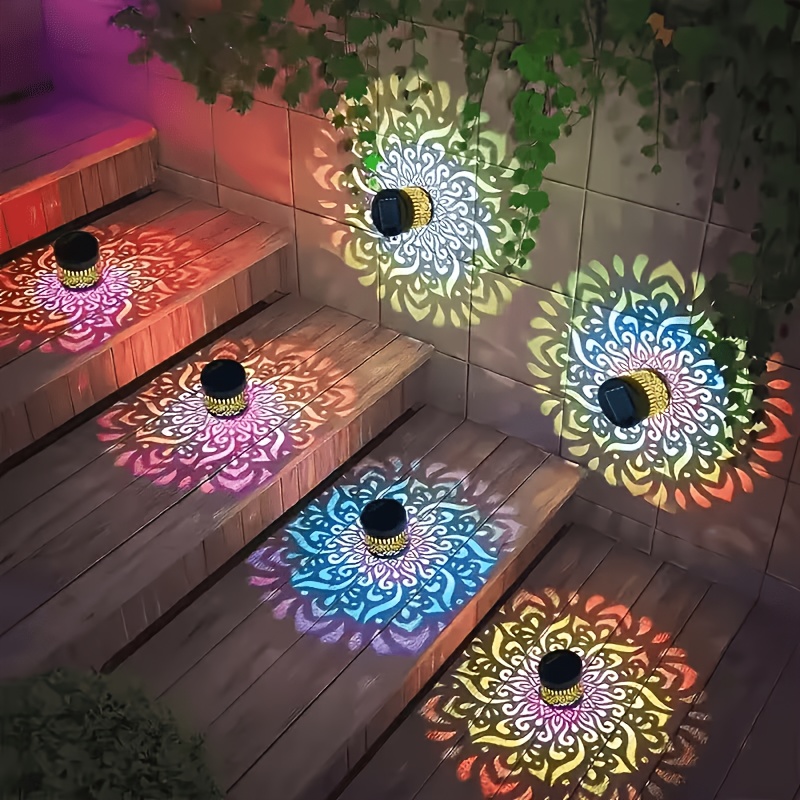 1/2/4個入りソーラーフェンスライト、マンダラ模様デザイン - Lighting のレビューと価格
