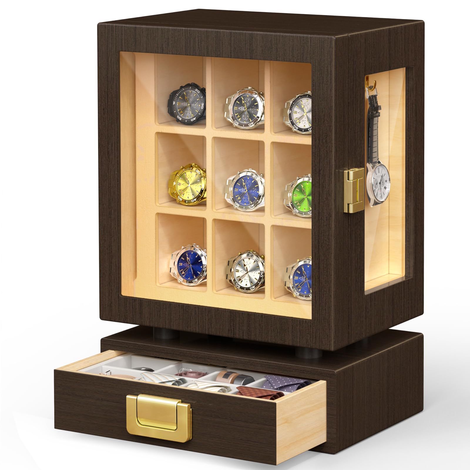 カスタム長方形木製腕時計収納ボックス、無垢ウォールナット製デ - Storage & Organization のレビューと価格