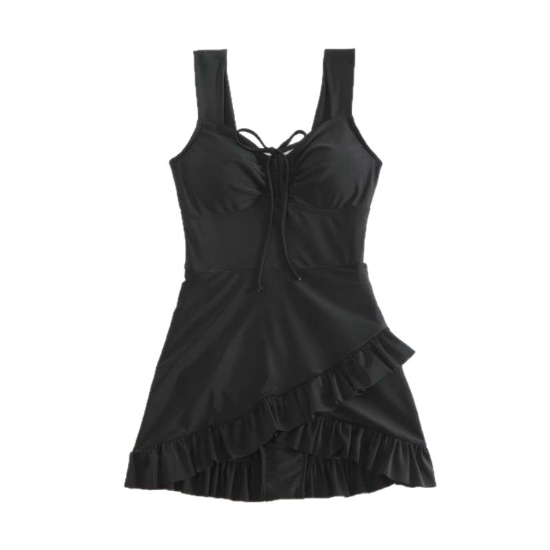 女性用水着 体型カバー水着 ソリッドブラック ハイウエスト  - Bath のレビューと価格